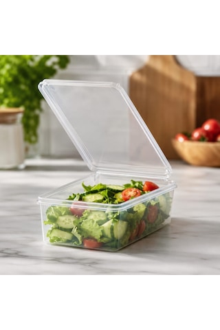 Şeffaf Kapaklı Buzluk Saklama Kabı, Kısa Kenardan Açılan Menteşeli Kapaklı Plastik Organizer, Mutfak Ve Dolap D Diğer