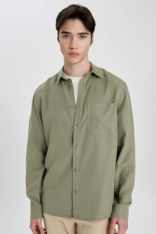 DeFacto Regular Fit Basic Düz Tensel Uzun Kollu Gömlek B2907AX24SPKH465