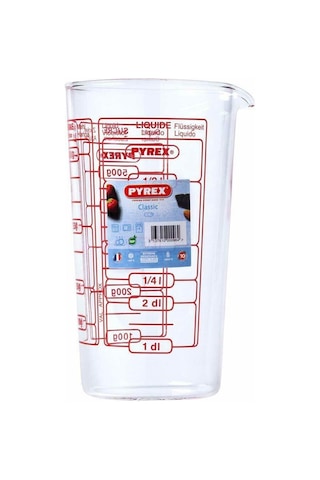 Pyrex 888B000 7146 Cam Ölçme Kabı 05 L Çok Renkli