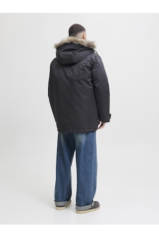 Jack & Jones Erkek Kapüsonlu Rüzgar Geçirmez Parka - Charlie - 12279464 Black