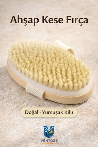 Premium Ahşap At Kılı Görünümlü Vücut Fırçası Selülit Karşıtı Kuru Fırçalama Ve Masaj Fırçası Çok Renkli