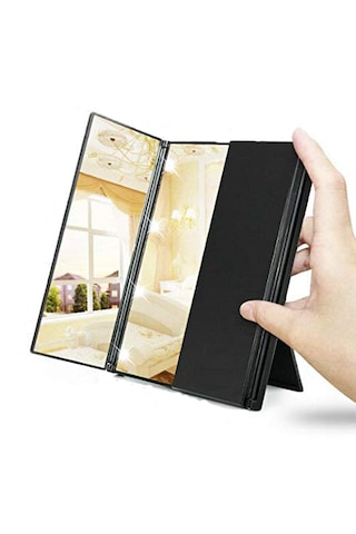 Techtic Led Işıklı Katlanabilir Makyaj Aynası Masaüstü Taşınabilr