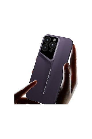 Zore Apple Uyumlu iPhone 14 Pro Max Kılıf Ultra İnce Kamera Korumalı Sert Rubber Msra Procase Kapak-derin Mor Derin Mor