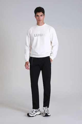Lufian Luther Erkek Sweatshirt Kırık Beyaz 001
