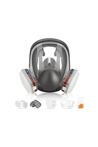 Ccgloball Tam Yüz Solunum Maskesi, 19'u 1 Arada 6800 Filtreli Yeniden Kullanılabilir Solunum Maskesi