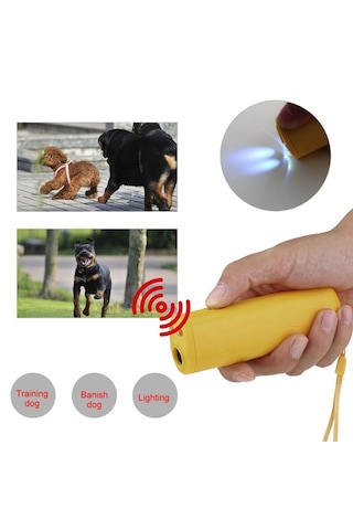 Ultrasonik Köpek Eğitim Ve Uzaklaştırma Cihazı - El Fenerli, Taşınabilir, Köpek Kovucu