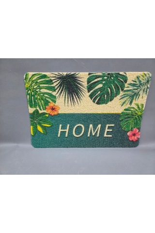 Hijyenik Kıvırcık Paspas 40x60 Cm - Islaklık Emici Kapı Önü Paspası Yeşil