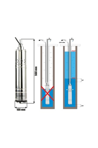 Stilmax Germany Sqgd750 1hp 750w Paslanmaz Derin Kuyu Dalgıç Pump