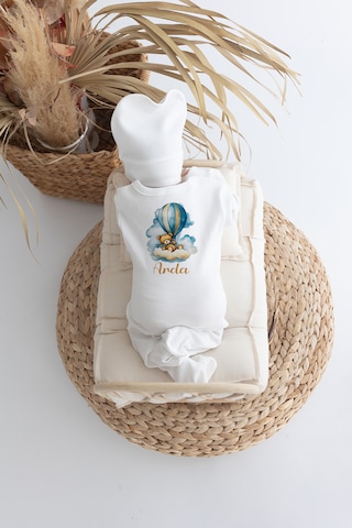 Bebewini Pamuk Baskılı I 11 Li Isimli Organik Tavşanlı Bebek Hastane Ekru