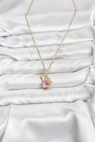 Mey İthalat 316l Çelik Zincir Gold Renk Pembe Kuğu Model Zirkon Taşlı Kadın Kolye - Özel Seri Meyeb697376b44388c07cd509df58 altın