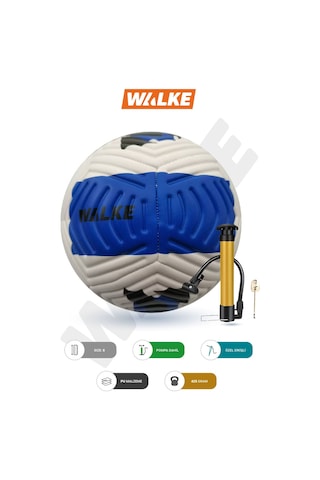 Walke 5 Numara Futbol Topu Pompa Hediyeli Mavi