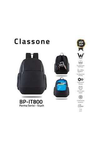 Classone Bp-It800 Parma 15.6" Laptop - Notebook Sırt Çantası-Siy