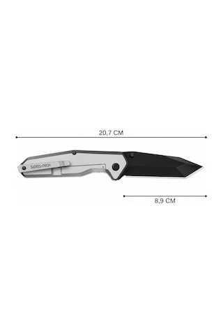 Swisstech Katlanır Kamp Cep Çakısı - Swiss+tech - St014004 Siyah