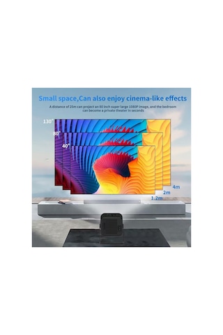 X12 Plus Retro Oyun Projektörü 4k Hd Tv Oyun İçeren Taşınabilir Ev Sinema Projektör Hdmı Wıfı