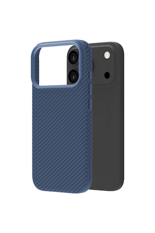 Buff Apple Uyumlu iPhone 17 Pro Max Magsafe Kevlook Kılıf Mavi