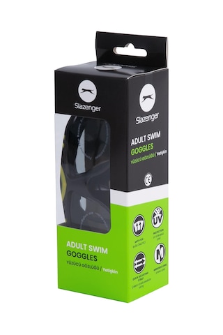 Slazenger Yetişkin Yüzücü Gözlüğü Gl6 Smkeblckblckyellow Siyah