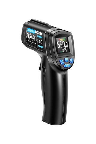 Springsun Aneng Th104 El Tipi Kızılötesi Termometre -50 C 550 C Ev & Endüstri Sıcaklık Ölçer Va Ekran Düşük/byüksek Alarm Pil Dahil Değil Siyah