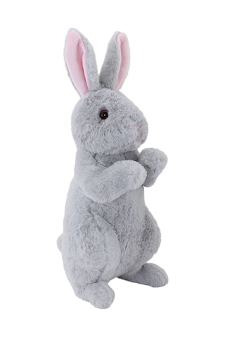 Neco Plush Tavşan 35 Cm - Gri Renk Çok Renkli