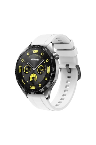 Huawei Gt4 22mm Uyumlu Tbc- Krd-95 Silikon Kordon-beyaz