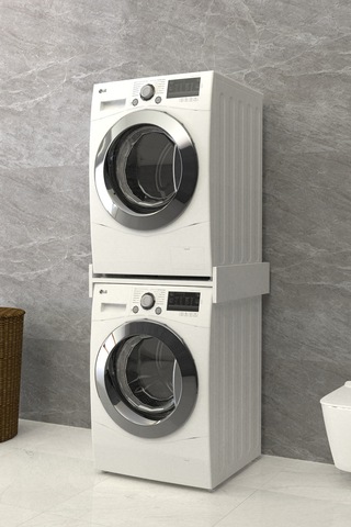 Solvo Banyo Dolabı Çamaşır Ve Kurutma Makinesi Dolabı Beyaz Beyaz