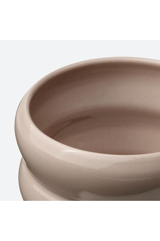 Seramik Saksı, Bej, 12 Cm 3 Adet
