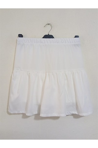 Kadın Şort Etek - 187 - Beyaz