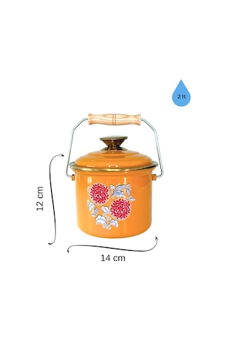 Bonera Emaye Bakraç 14 Cm Hardal Sarısı Hardal Sarı