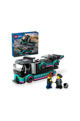 LEGO® City Yarış Arabası ve Araba Taşıyıcı Kamyon 60406 6+ Yaratıcı Oyuncak Yapım Seti - 328 Parça