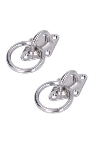 2'li Halkalı Mapa. Paslanmaz Krom. 4 Delikli 8mm