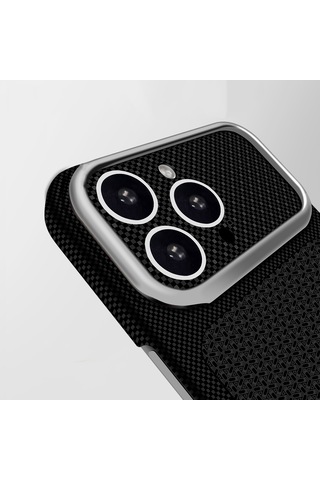 İphone 15 Pro Max Uyumlu Kılıf M-safe Şarj Özellikli Zore Paris Nexel Sert Pc Kapak Siyah