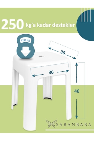 Beyaz Plastik Tabure