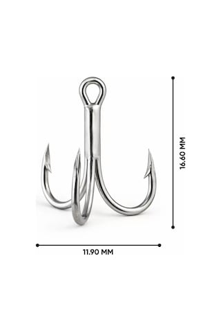 Üçlü İğne - Nikel Üçlü Kanca - Fishack 3210 - 10 Adet - No: 7