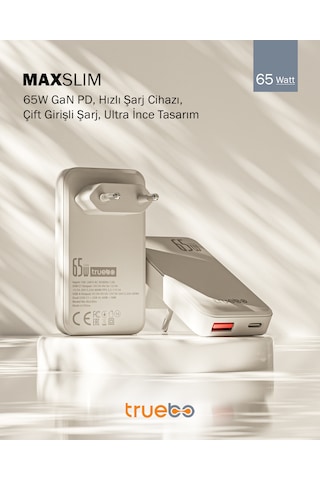 Truebo MaxSlim 65W GaN Şarj Aleti