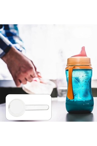 1 Adet Düz Tabanlı Dereceli Ölçü Kaşığı Şeffaf Plastik Tek Tek Paketlenmiş Hassas Ölçüm İçin Beyaz