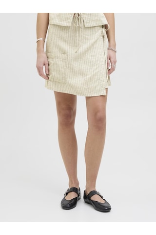 Jack & Jones Kadın Keten Karışımlı Etek - Siri - 12273061 Feather Gray Gri