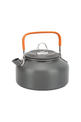 Metal 800 Ml Kulplu Çelik Kamp Ve Piknik Çaydanlığı Su Isıtma Demlik Cin938 Gri