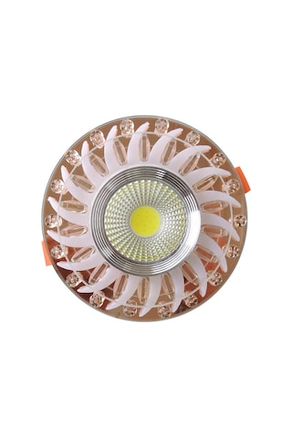 Bronz Kristal Cam Sıva Altı Spot Cob Led Armatür Beyaz Işıklı Bronz Cam