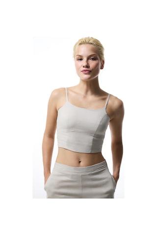 Penti Taş Rengi Luna Keten Crop Top Üst