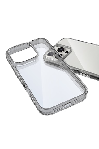 Apple Uyumlu iPhone Buff 16 Pro Air Hybrid Şeffaf Kılıf Smoke Black