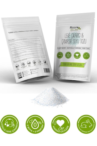 Moore For Me Doğal Mineralli Vegan Güçlü Leke Çıkarıcı ve Çamaşır Suyu Tozu 1 KG