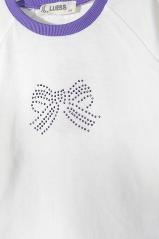 Luess Kız Çocuk Kurdela Detaylı Bisiklet Yaka Tişört 2-3 7-8 Yaş -beyaz Beyaz