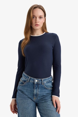Defacto Regular Fit Bisiklet Yaka Uzun Kollu Tişört Tunik G5061ax25wnnv173 Lacivert-nv173