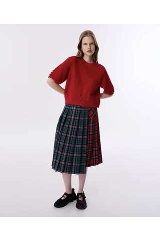 Twist Sloganlı Triko Kırmızı Kadın Kazak Tw6250050283 Kırmızı