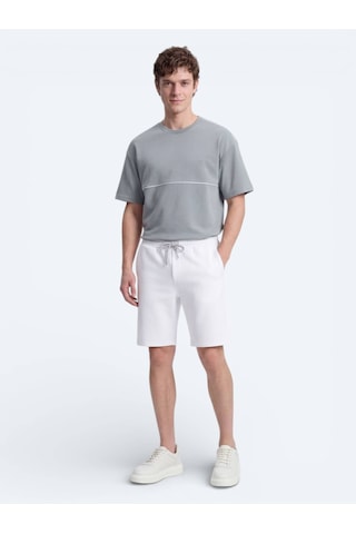 Kip Gri Düz T-shirt