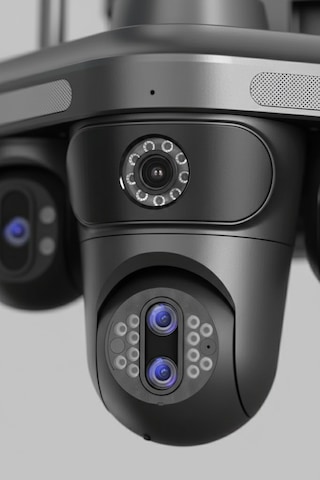 5 Kameralı Ptz Wifi Güvenlik Kamerası 10x Zoom Gece Görüş Sesli İletişim Hareket Algılama