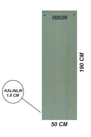 Yukon 18 MM Profesyonel Askeri Kamp Matı - 50 Dans Ekstra Yoğunluk Haki