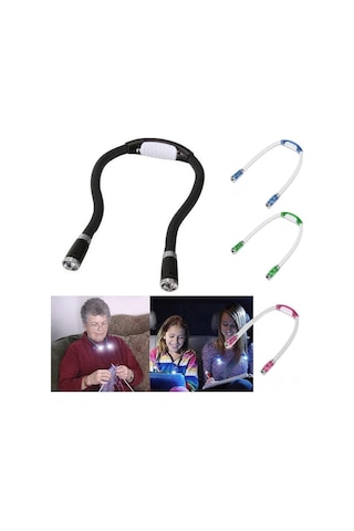 Youmex Siyah Boyun Tipi Led Işık - U Şekilli Esnek Boru, Okuma, Örgü, Keşif Için Taşınabilir Aydınlatma Çok Renkli