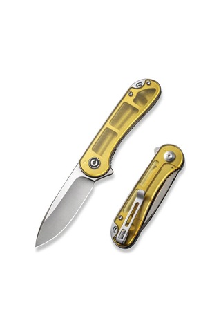 Civivi Elementum Polished Ultem Handle Satin Finished D2 Blade Kamp Çakı Sarı
