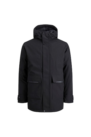 Jack&Jones Kapüşonlu Siyah Erkek Kaban 12211896