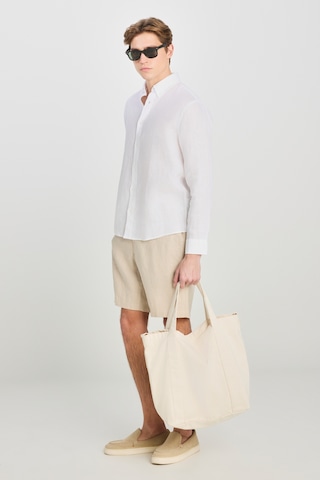 Lee %100 Keten Regular Fit Erkek Gömlek L2510549100 Beyaz